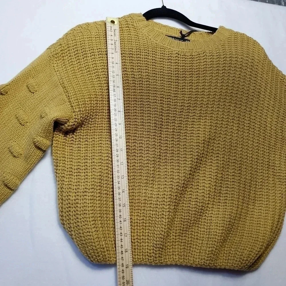 NWT Moon & Madison Chunky Sweater  XS Mustard Color - Picture 9 of 11